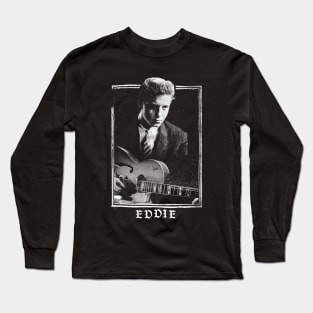 Eddie Cochran // Rock N Roll Vintage Look Fan Design Long Sleeve T-Shirt